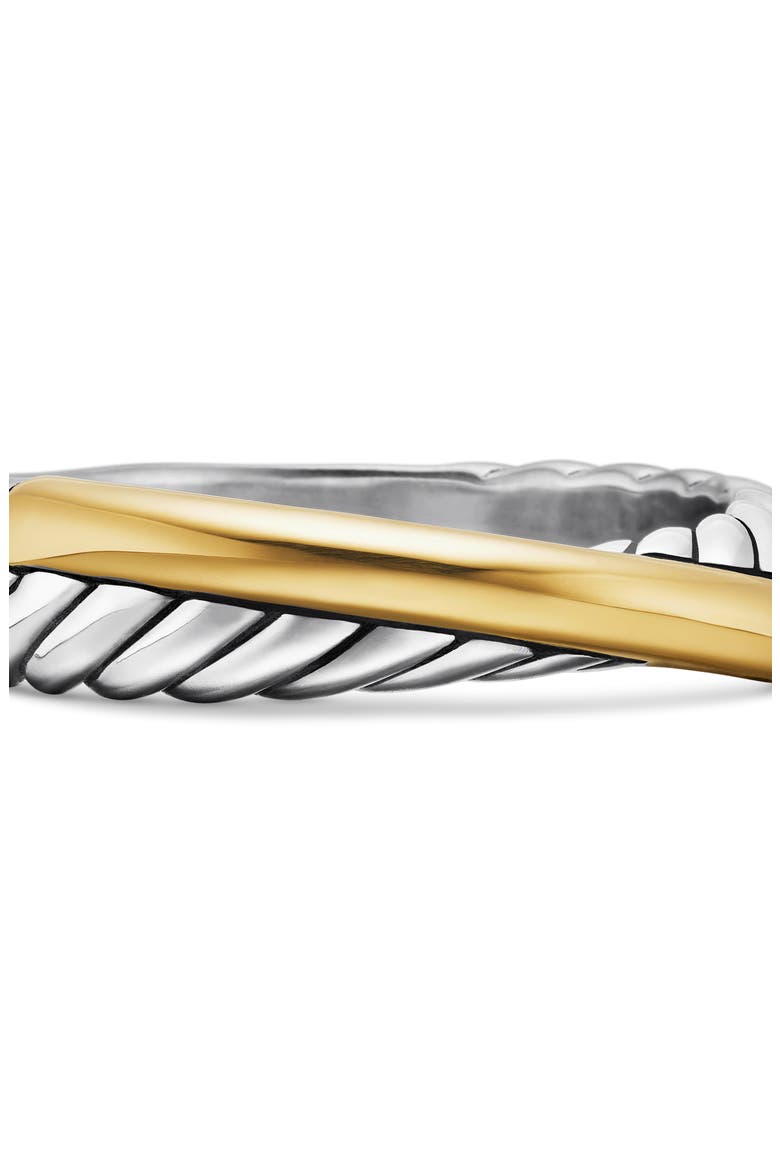 Crossover Ring with 18K Yellow Gold, Alternate, color, TWO TONE