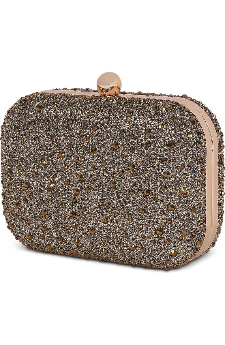 Jewel Badgley Mischka Celest Crystal Mini Minaudiere Clutch, Alternate, color, Gold