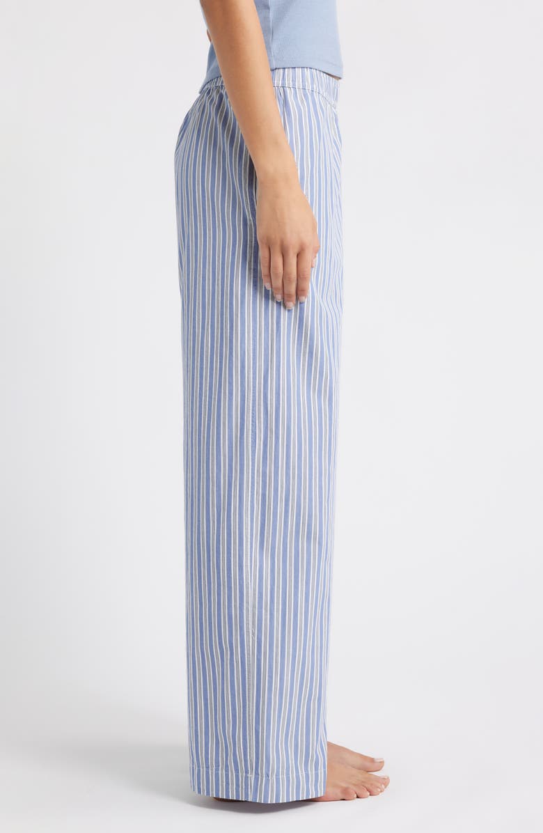 Open Edit Cotton Boxer Sleepwear Pants, Alternate, color, Blue Tempest Kristen Stripe