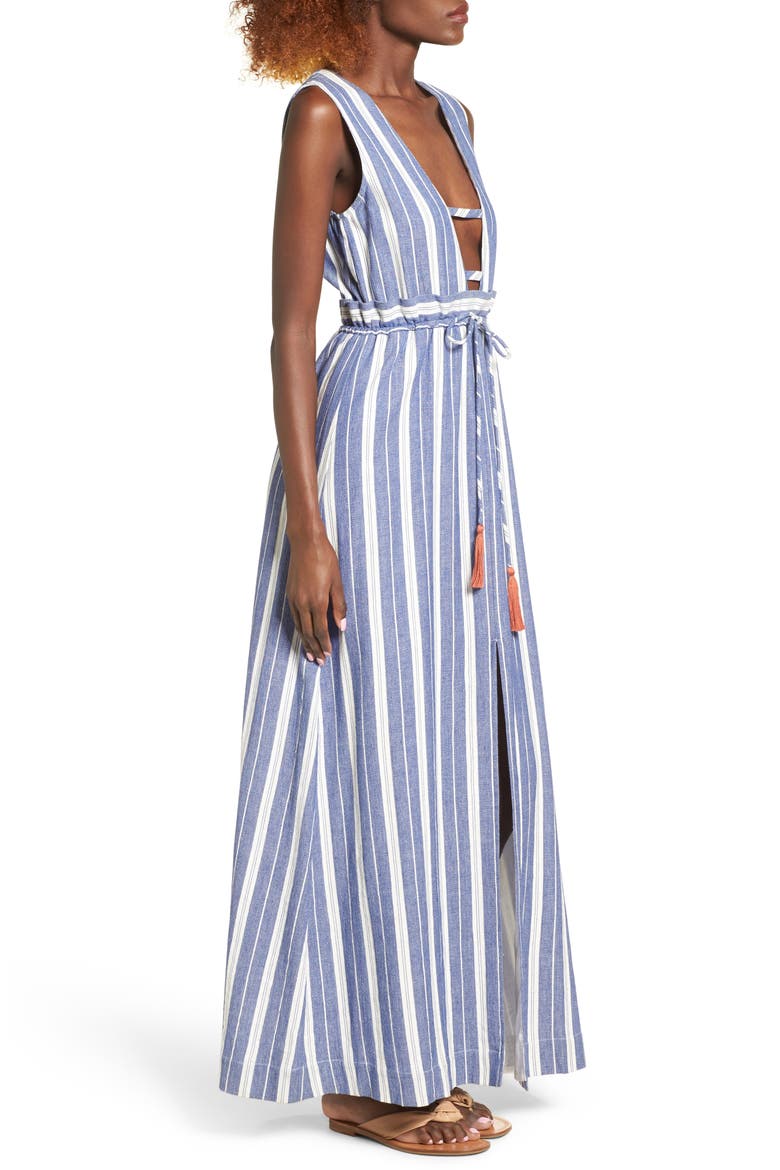 Essie Stripe Maxi Dress, Alternate, color, INDIGO STRIPE