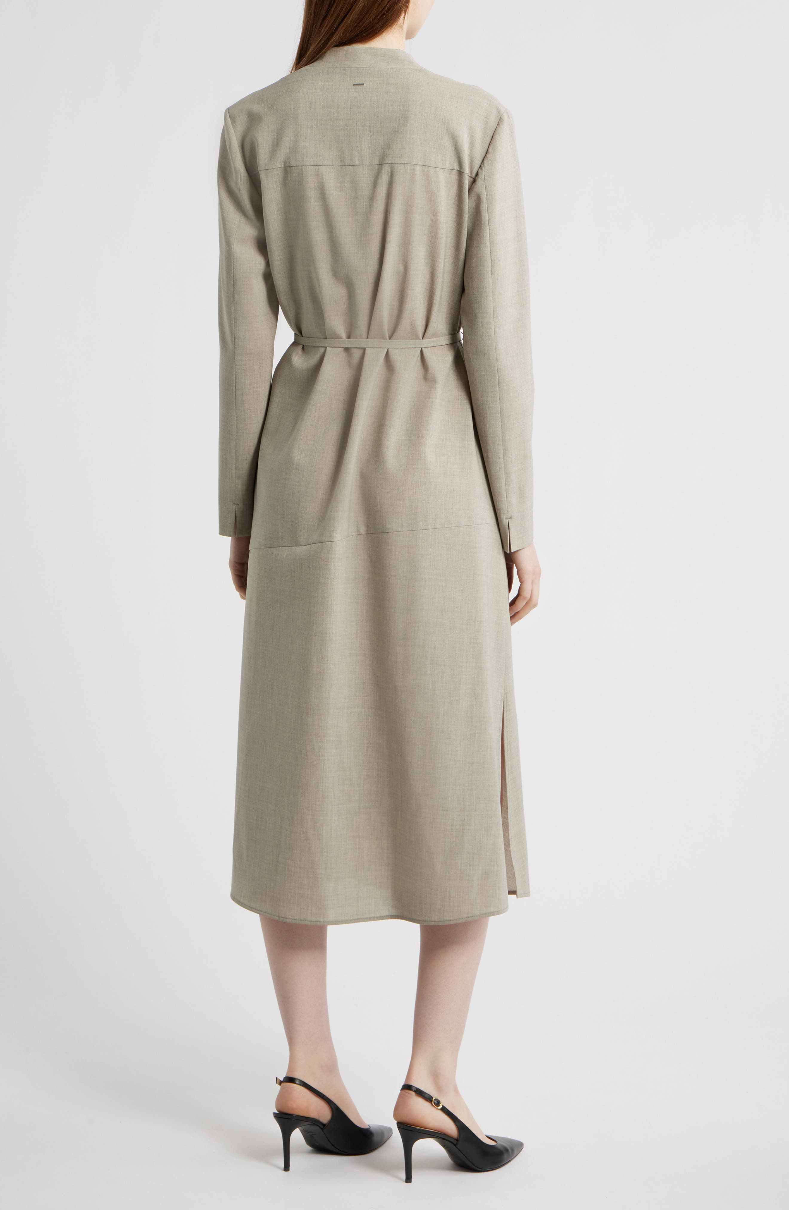 Dimosal Long Sleeve Wool Midi Dress - image 2