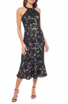 Marina Embroidered Mermaid Midi Dress