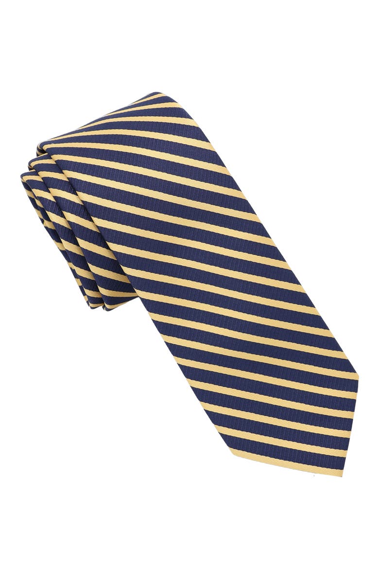 Diagonal Stripe Tie, Main, color, NAVY GOLD