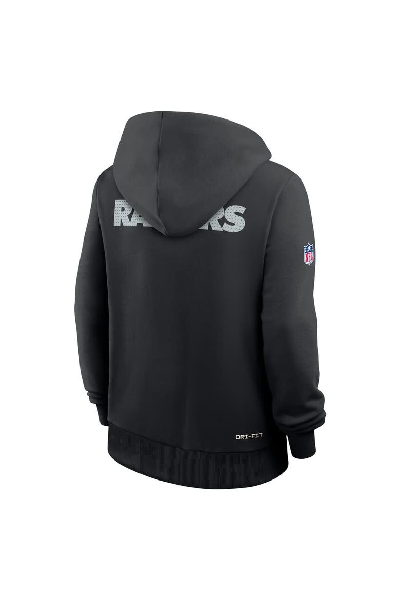Women's Nike Black Las Vegas Raiders Sideline Standard Issue Initial Home Dri-FIT Hoodie, Alternate, color, Black