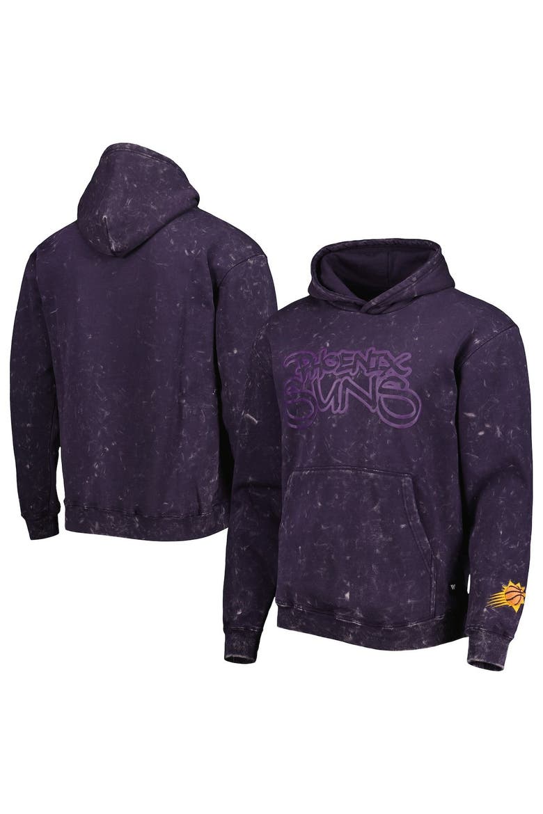 Unisex The Wild Collective Purple Phoenix Suns Tonal Acid Wash Pullover Hoodie, Main, color, Purple
