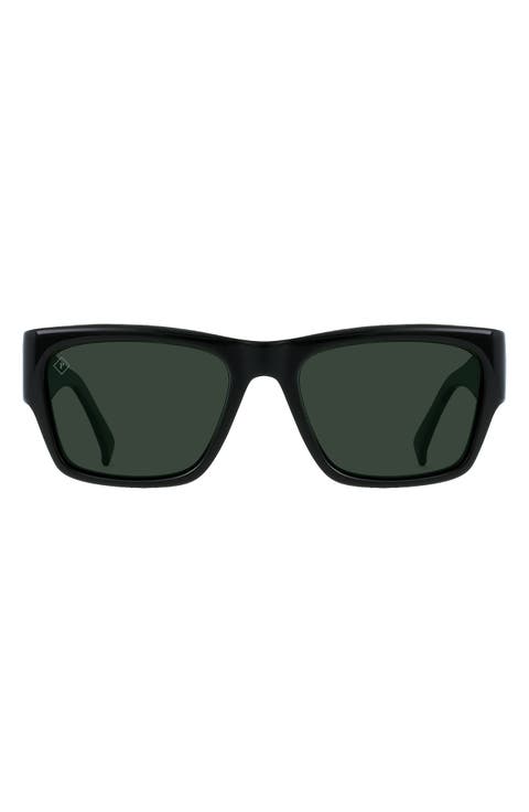 Rufio 55mm Polarized Rectangular Sunglasses