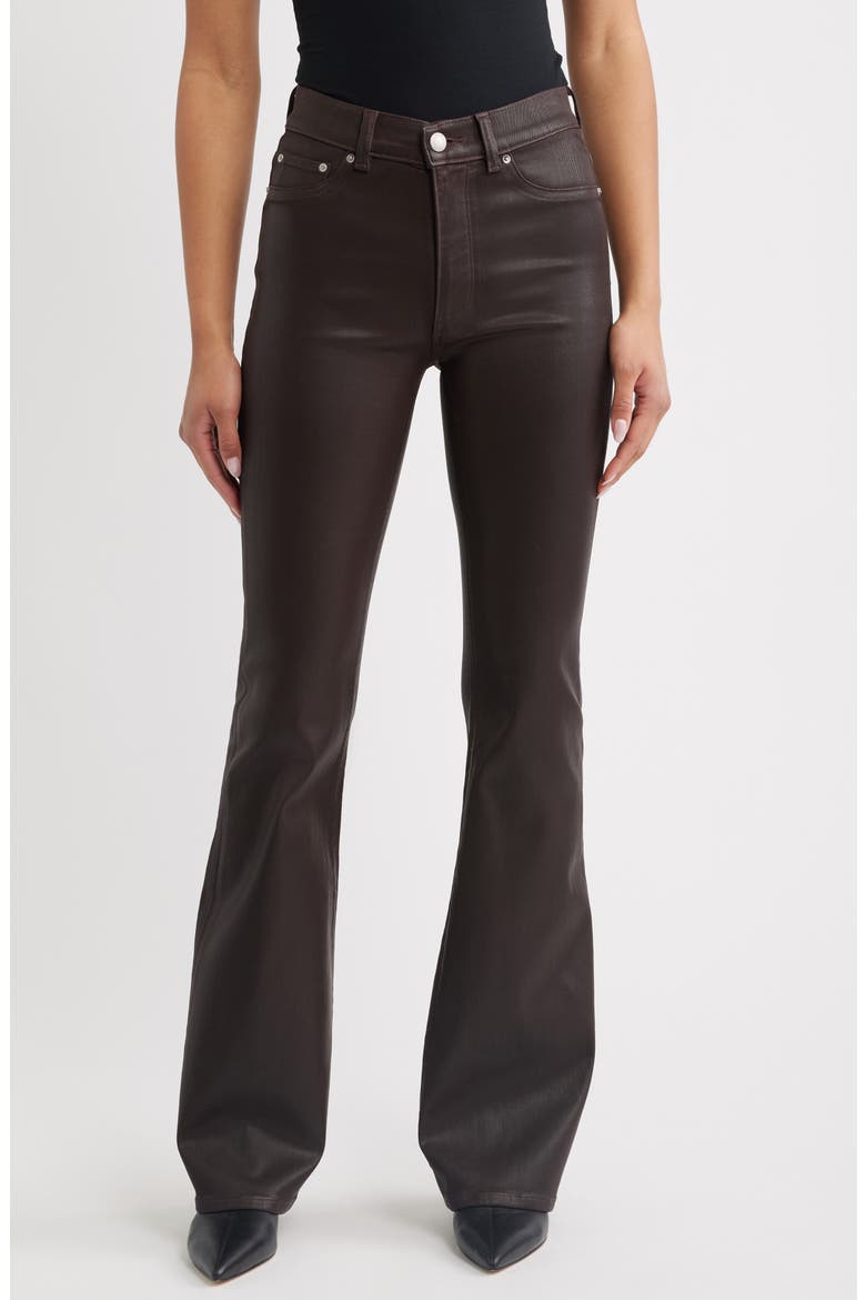 Bridget Instasculpt™ Coated High Waist Bootcut Jeans, Main, color, DARK ELM COATED