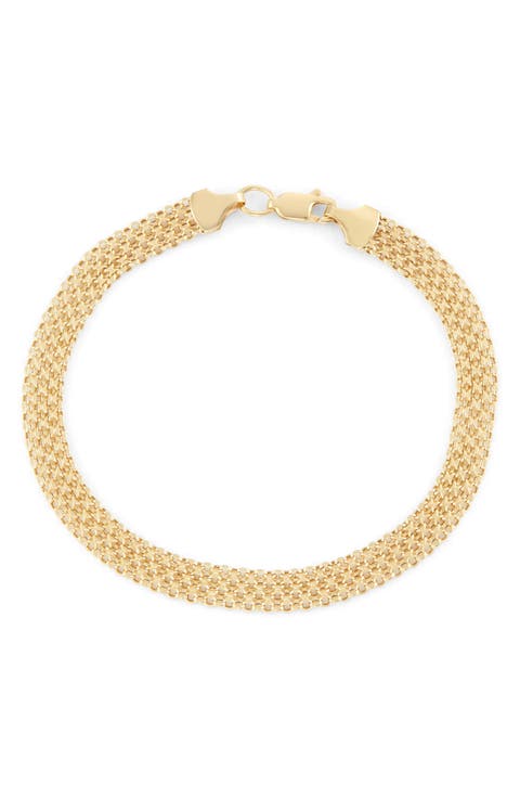 14K Gold Bismark Chain Bracelet