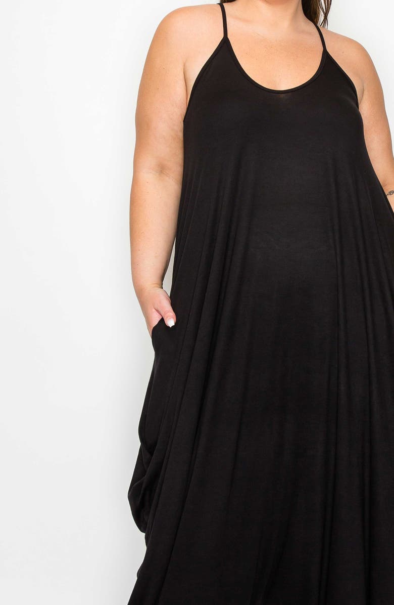 L I V D Quinn Pocket Balloon Leg Jumpsuit, Alternate, color, Black