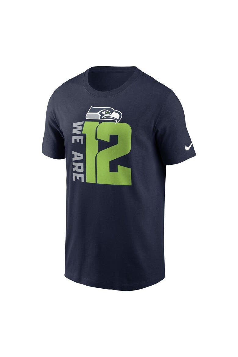 Men's Nike College Navy Seattle Seahawks Local Essential T-Shirt, Alternate, color, Navy