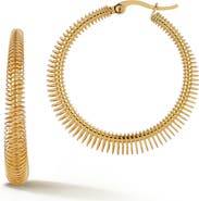 SPHERA MILANO Ribbed Wire Hoop Earrings