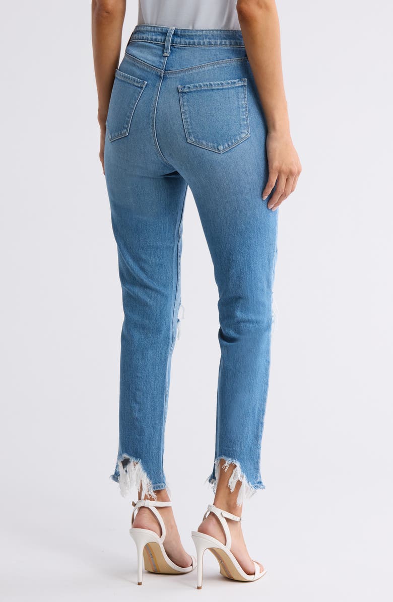 L'AGENCE High Line High Waist Destroyed Hem Skinny Jeans, Alternate, color, 