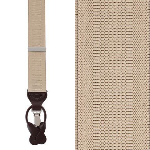 Classic Solid Color Convertible Suspenders (Braces) 35mm Elastic