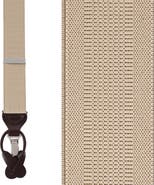 Trafalgar Classic Solid Color Convertible Suspenders (Braces) 35mm Elastic