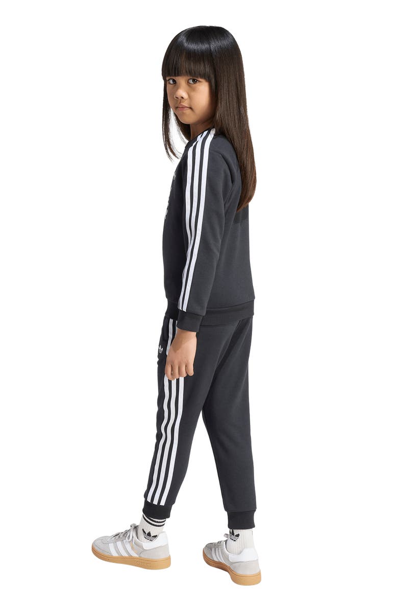 adidas Originals x Disney Kids' Goofy Crewneck Sweatshirt & Joggers Set, Alternate, color, Black/ White