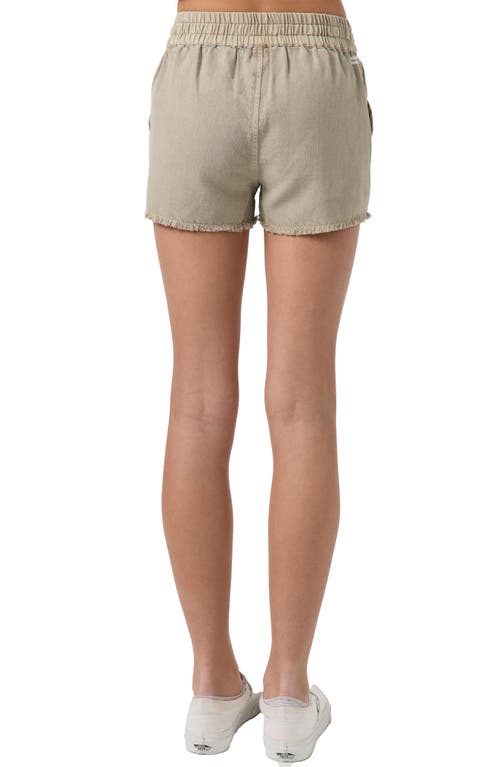 O'neill Kids' Kylas Cotton Twill Drawstring Shorts In Simply Taupe