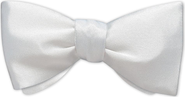 Beau Ties of Vermont White Charmeuse Bow Tie