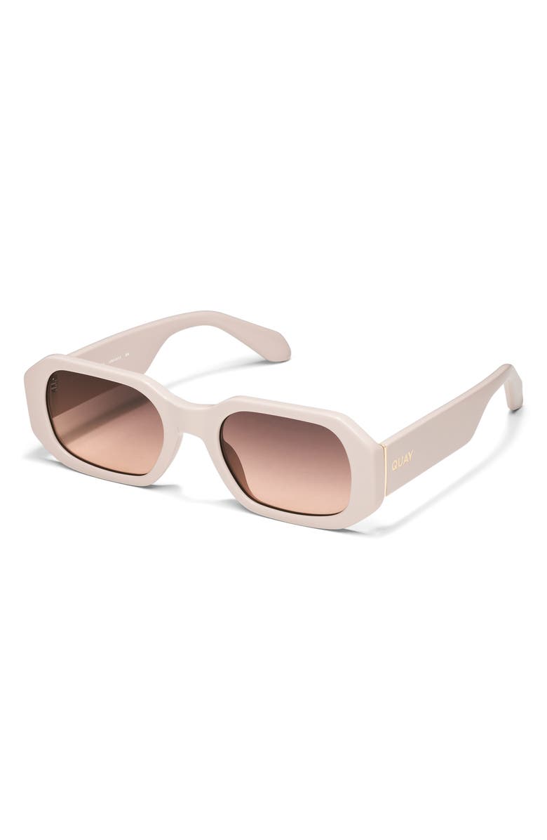 QUAY Hyped Up 53mm Gradient Square Sunglasses, Alternate, color, Champagne Brown Fawn