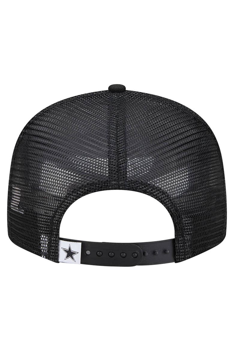 Men's New Era  Black Dallas Cowboys Main 9FIFTY Trucker Snapback Hat, Alternate, color, Black