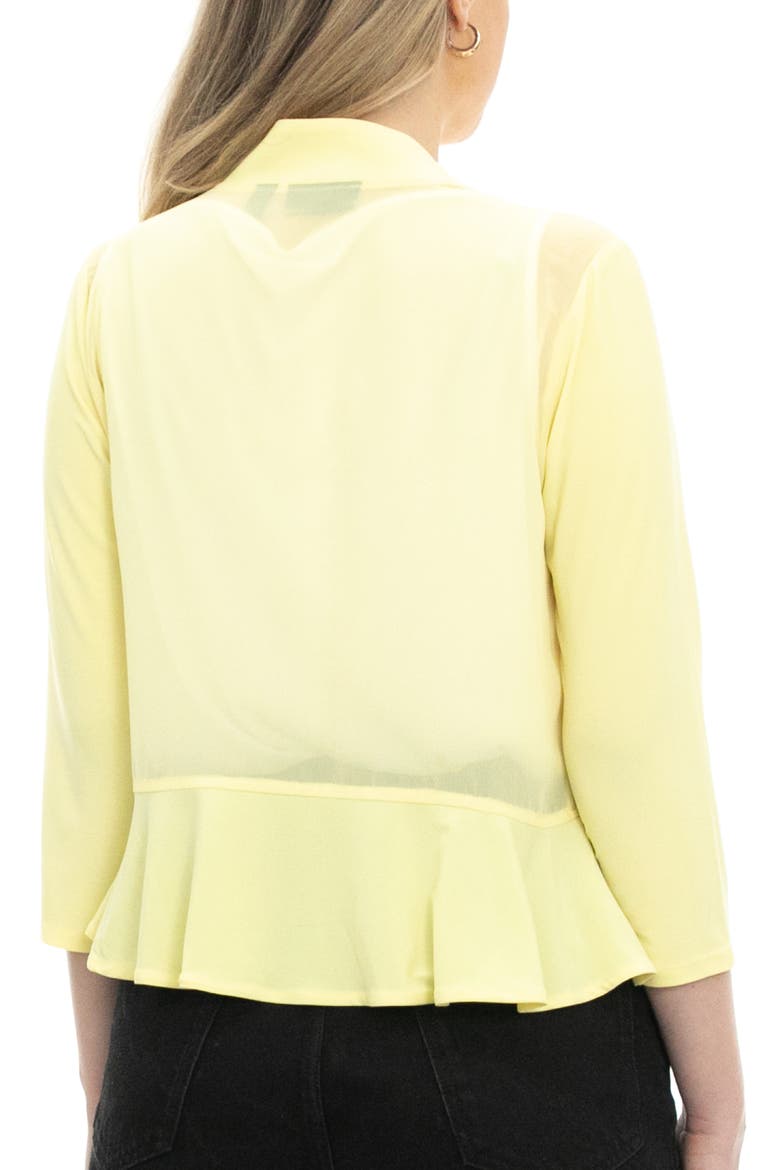 Chiffon Ruffle Bolero, Alternate, color, LEMON ZEST