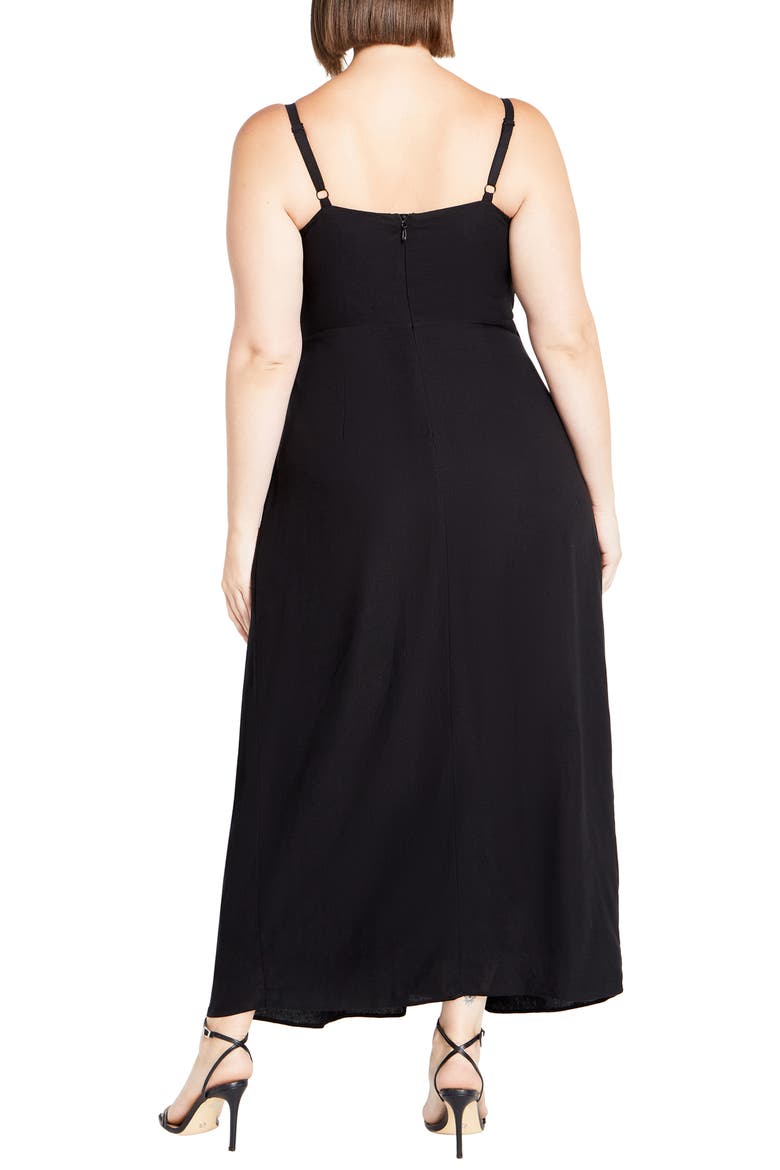 April Cutout Draped Maxi Dress, Alternate, color, BLACK