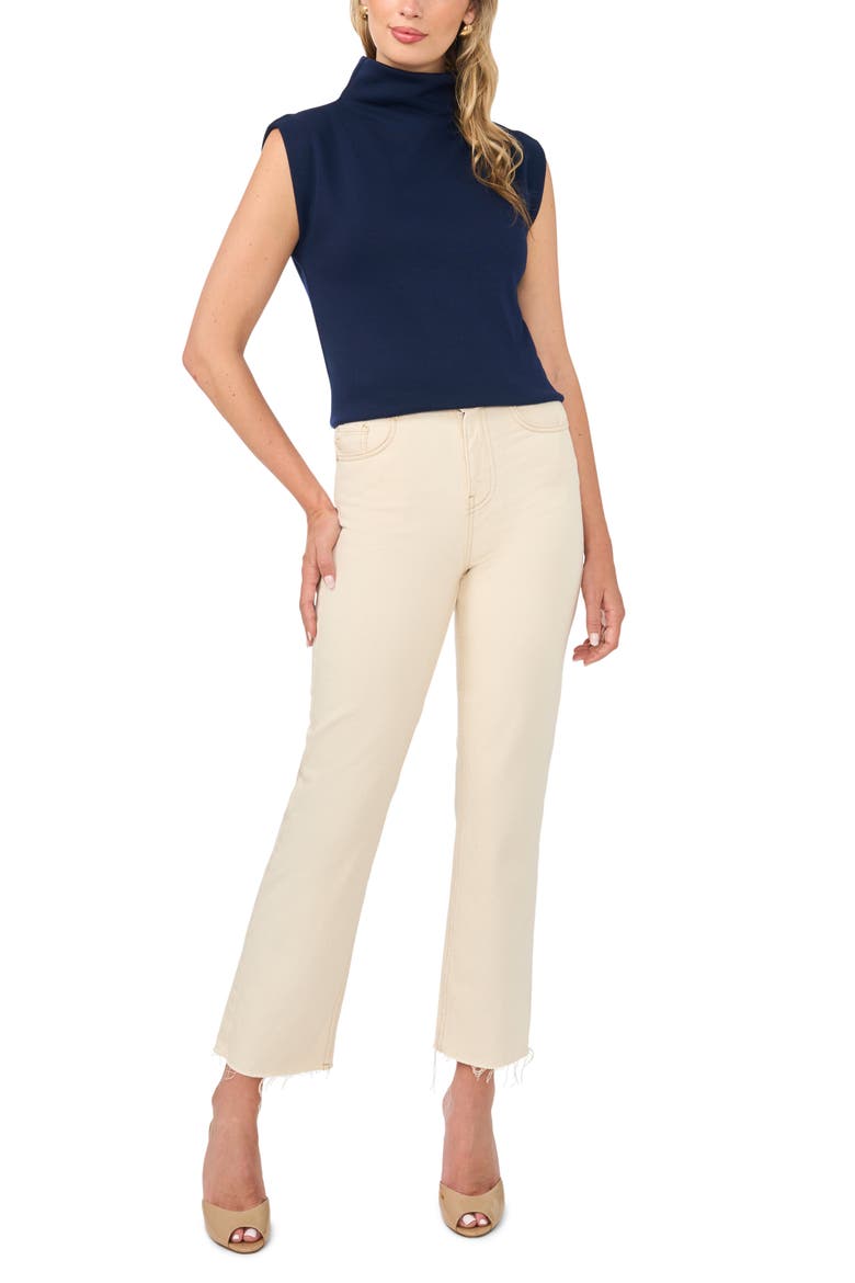 Extended Shoulder Mock Neck T-Shirt, Alternate, color, CLASSIC NAVY