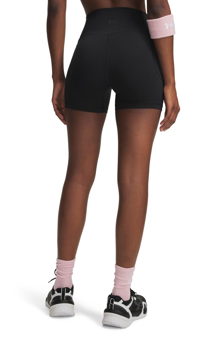 Under Armour Meridan Middy High Waist Bike Shorts, Alternate, color, Black / / Black