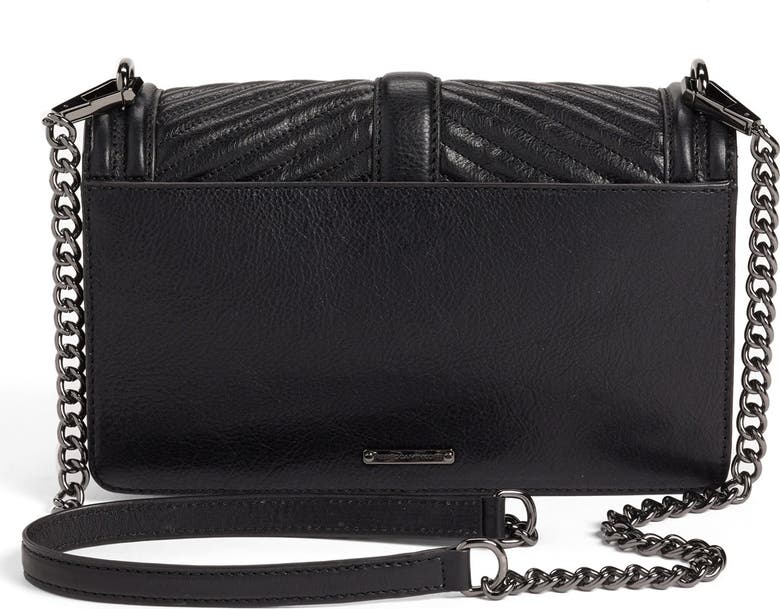 Rebecca Minkoff Borsa A Tracolla Chevron Quilted Small Love - Donna, Pelle, Nero