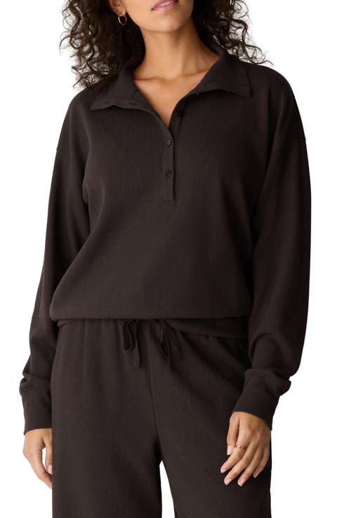 High Collar Henley Top