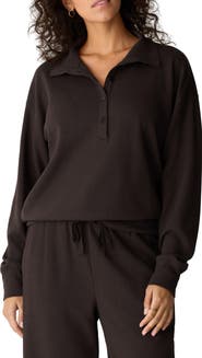Eileen Fisher High Collar Henley Top