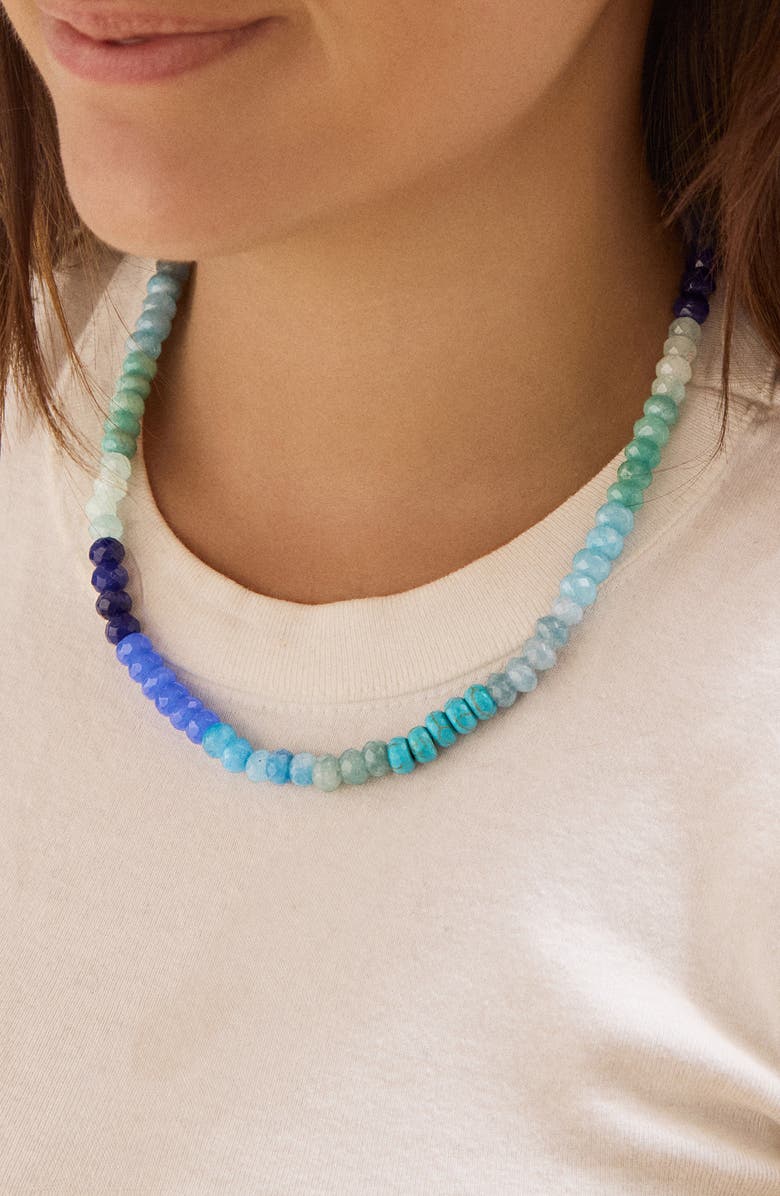 BaubleBar Semiprecious Beaded Necklace, Alternate, color,