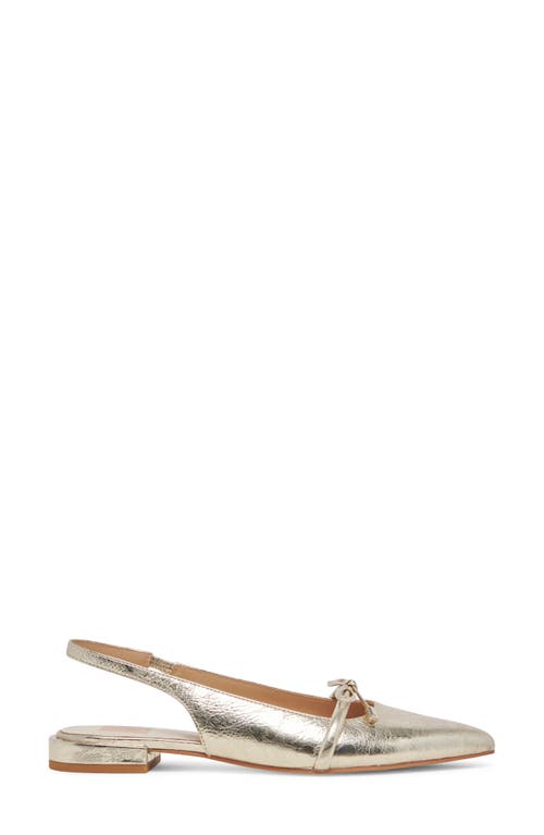 Dolce Vita Payge Pointed Toe Slingback Pump In Platinum Distressed Leather