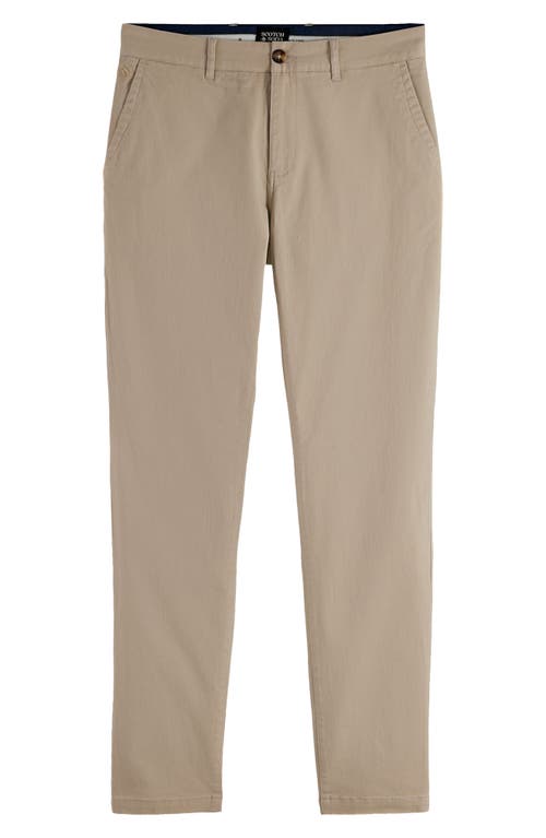 Scotch & Soda Stuart Stretch Cotton Chinos In Neutral