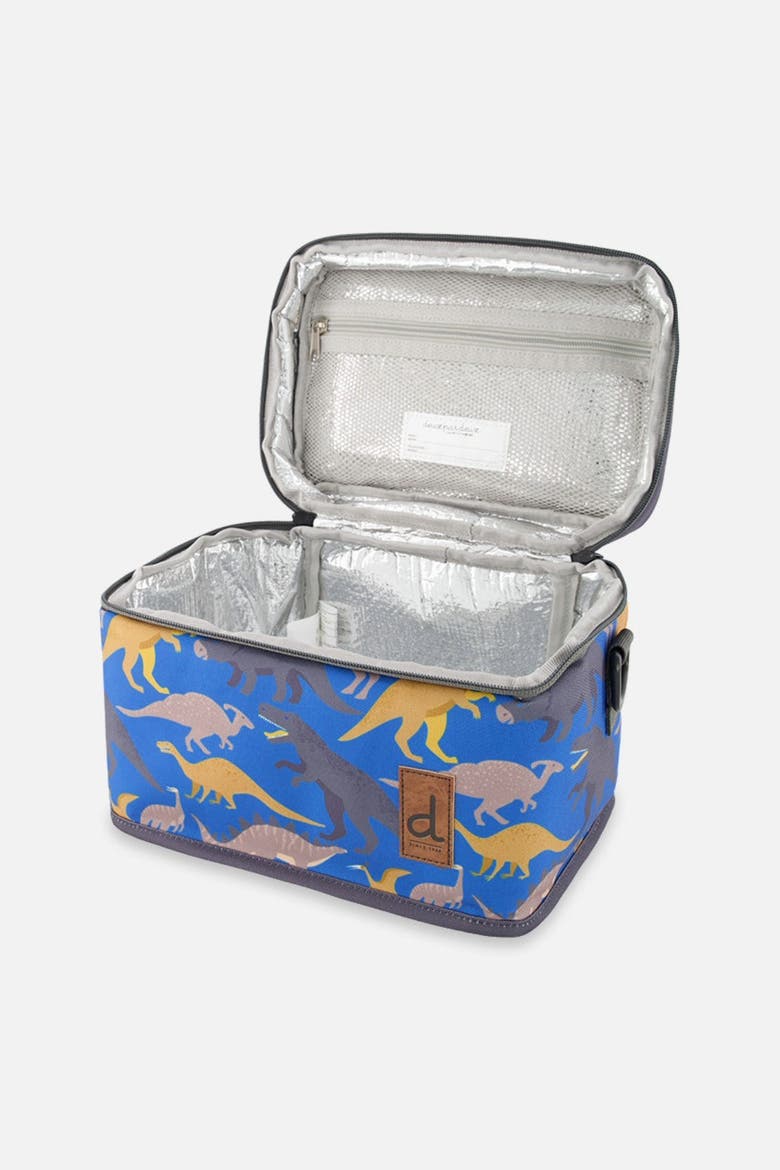 Dinosaur Durable Practical Lunch Box, Alternate, color, Blue Dinosaur Print