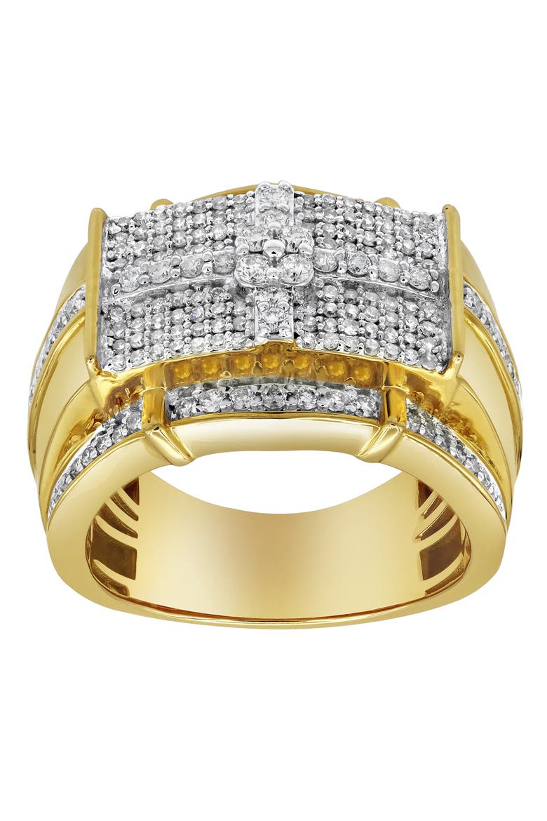 Banner of Bling 14K Yellow Gold Diamond Men Statement Ring - 1.24ct., Alternate, color, 14K Yellow Gold