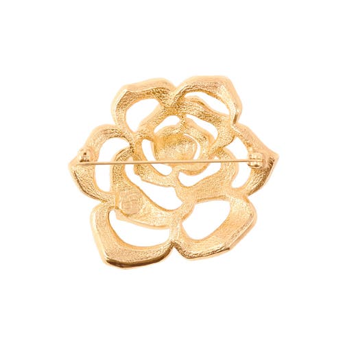 Susan Caplan 1990s Vintage Elizabeth Taylor Rose Brooch In Pink