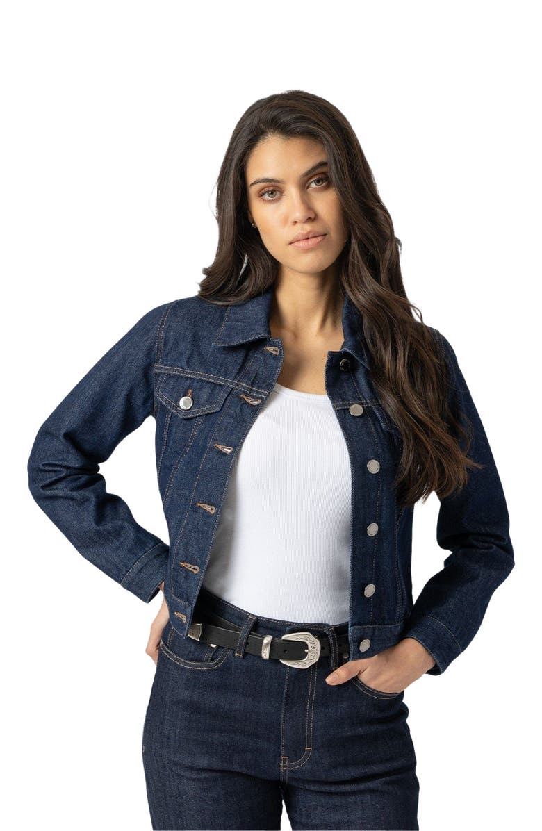 Saint + Sofia Bowie Denim Jacket, Alternate, color, Blue