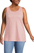 Lands' End Plus Size Supima Cotton Tunic Tank Top