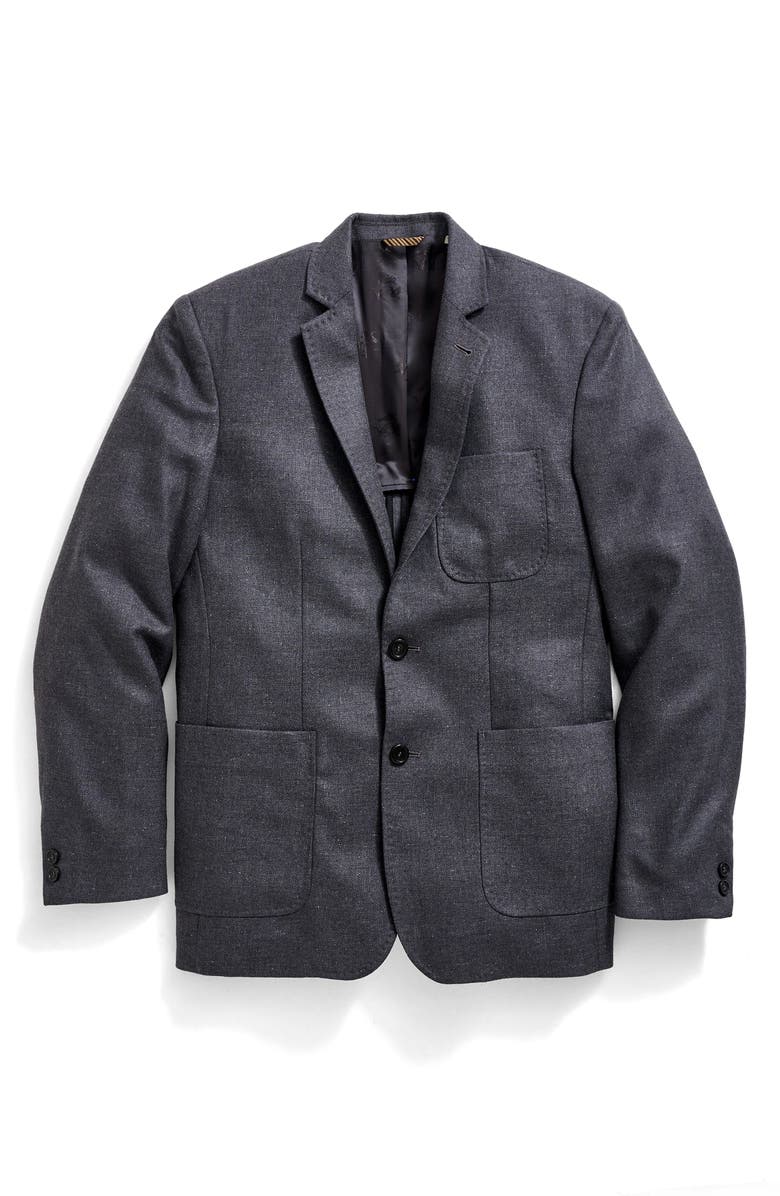 Billy Reid Archie Silk & Wool Sport Coat, Alternate, color, Charcoal