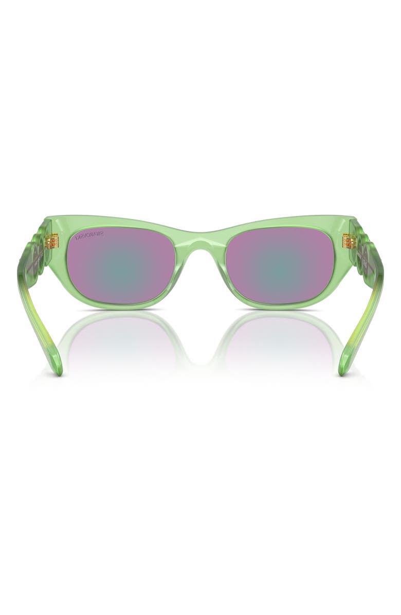 Swarovski 51mm Pillow Sunglasses, Alternate, color, Green