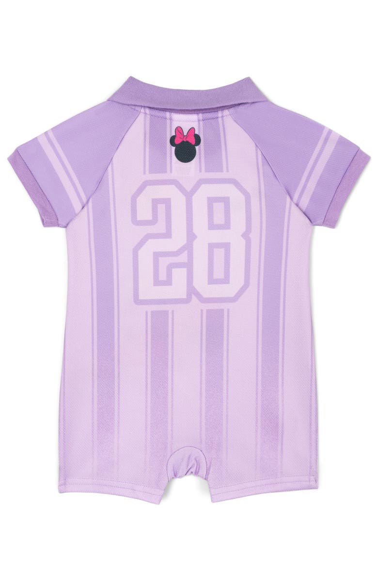 Disney Minnie Mouse Athletic One Piece Romper, Alternate, color, Violet Minnie