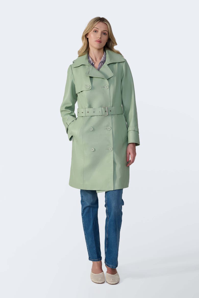 Soho Leather Jacket, Alternate, color, Light Green