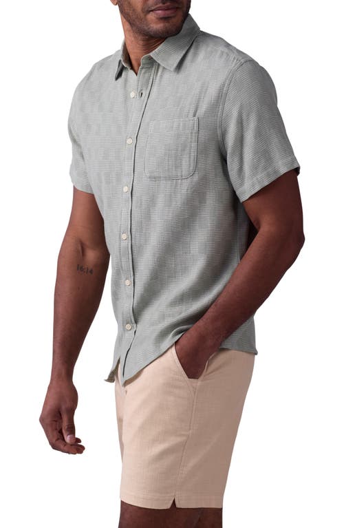 The Normal Brand Freshwater Short Sleeve Button-up Shirt In Juniper Check
