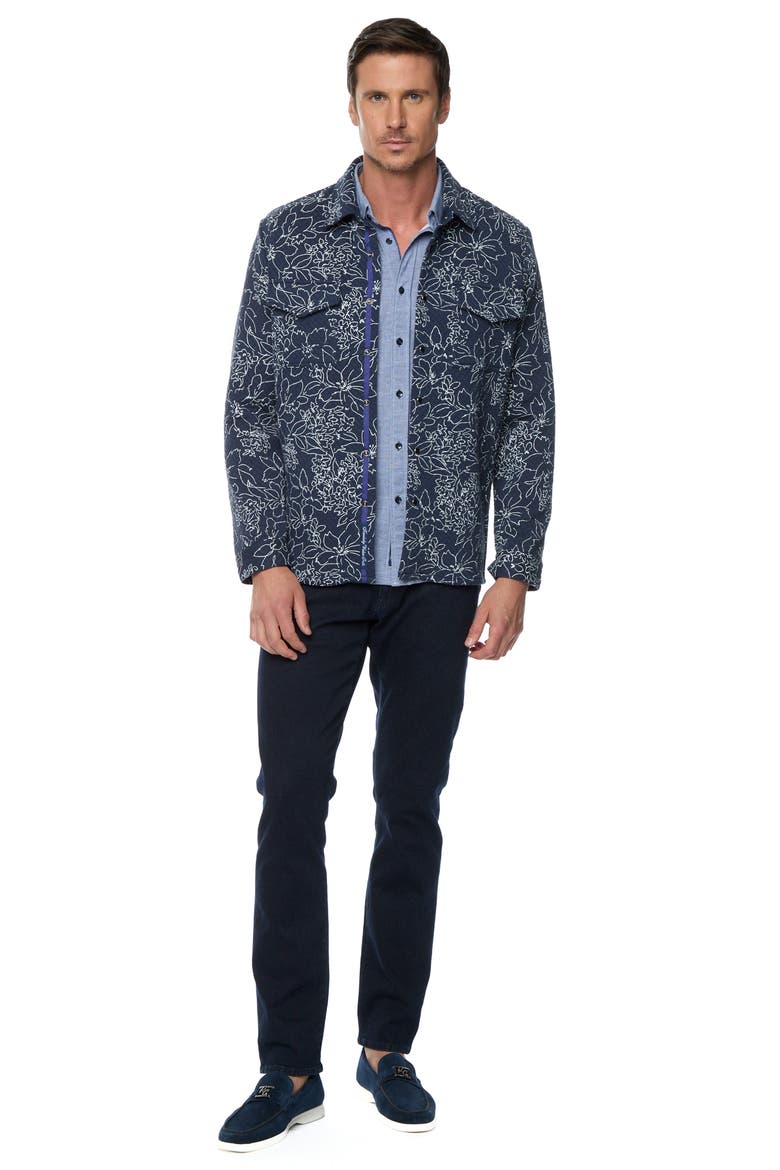 Kohan Quilted Knit Shirt Jacket, Alternate, color, NAVY