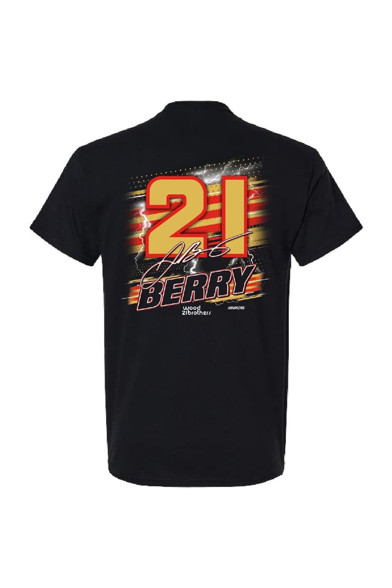 Men's Checkered Flag Sports Black Josh Berry Name & Number T-Shirt, Alternate, color, Black
