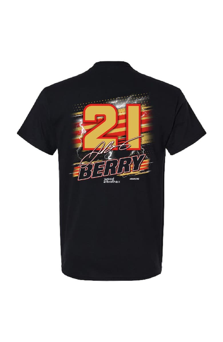 CHECKERED FLAG Men's Checkered Flag Sports Black Josh Berry Name & Number T-Shirt, Alternate, color, Black