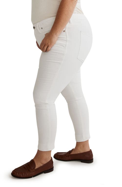 Madewell Pure White Mid-rise Skinny Crop Jean In Pure White