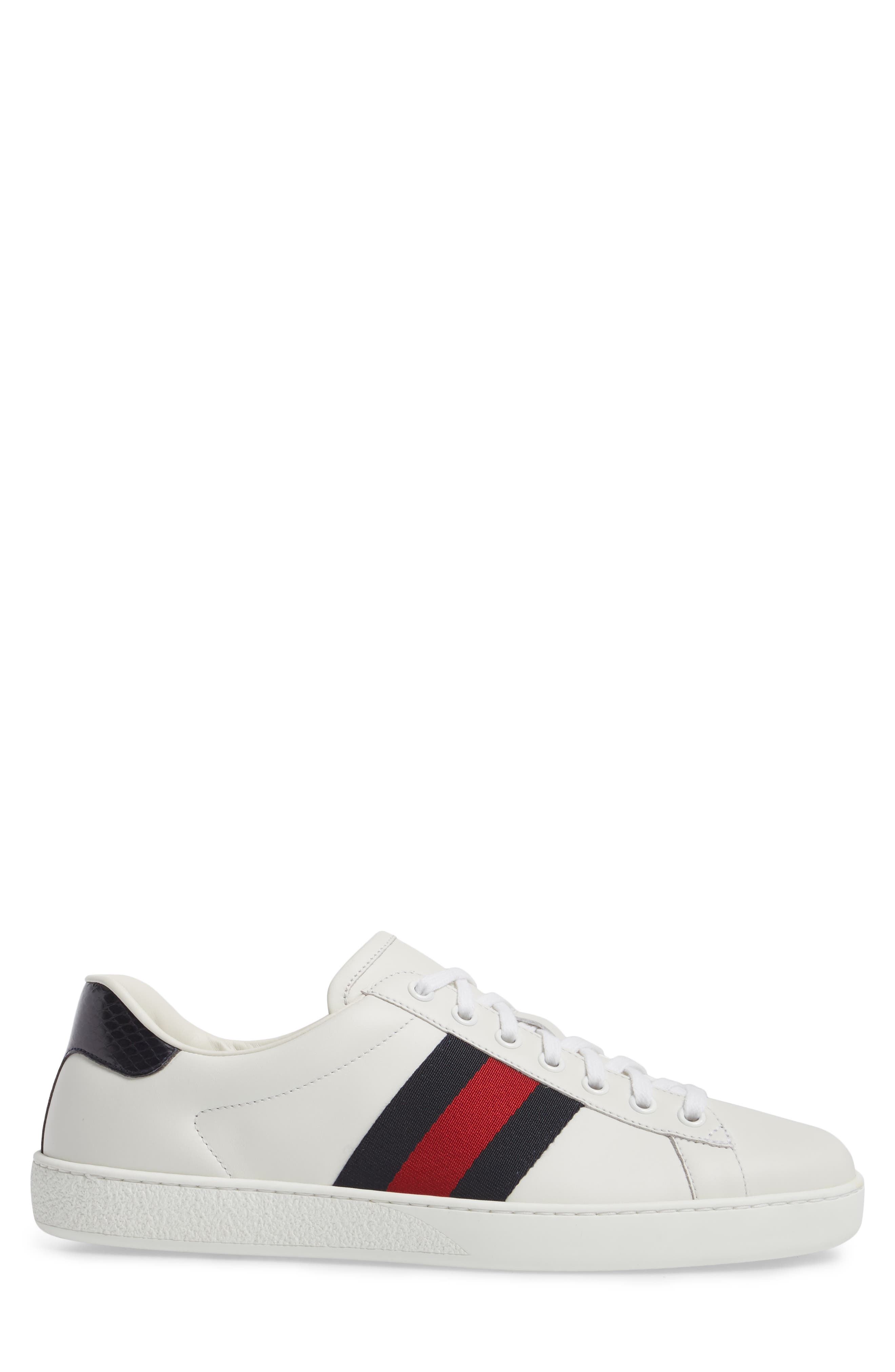 New Ace Clean Web Stripe Sneaker, Alternate, color, BIANCO