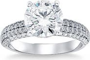Bliss Diamond Certified 3.66Ct Micro Pave Diamond Engagement Ring 10k Gold Lab Grown