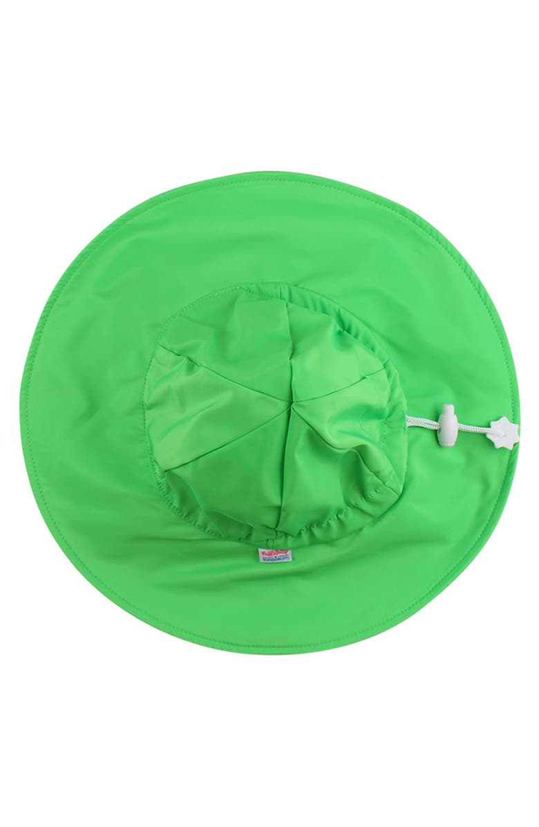 RuffleButts Unisex UPF50+ Sun Protective Hat, Alternate, color, Neon Lime